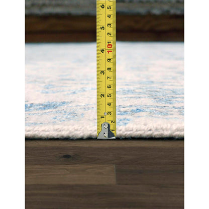 Transitional Hand-Knotted Bamboo Silk & Wool Area Rug