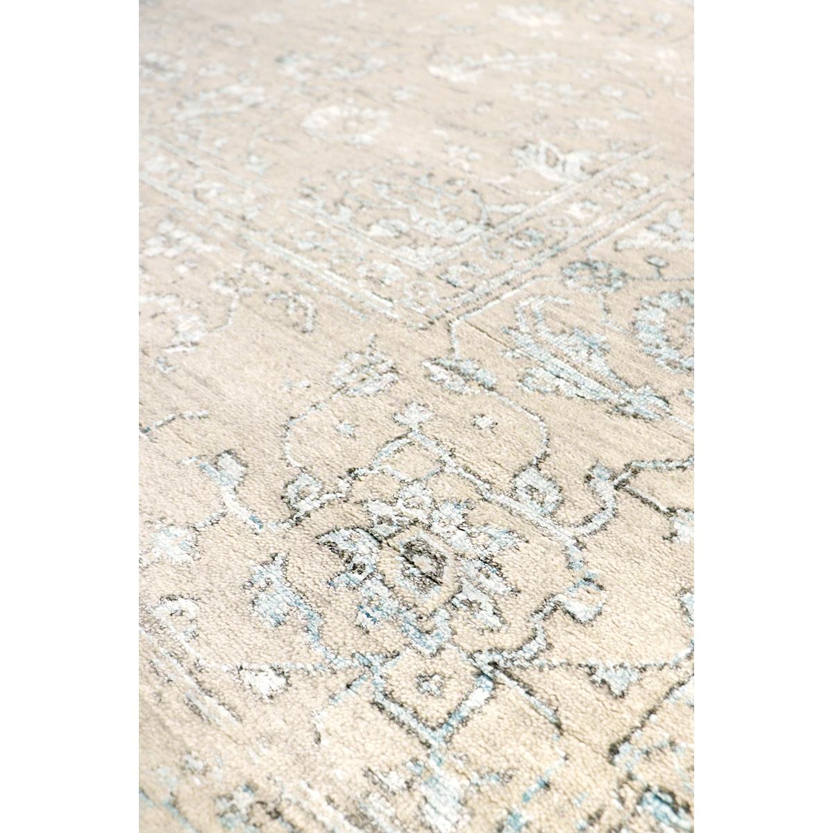 Transitional Hand-Knotted Bamboo Silk & Wool Area Rug