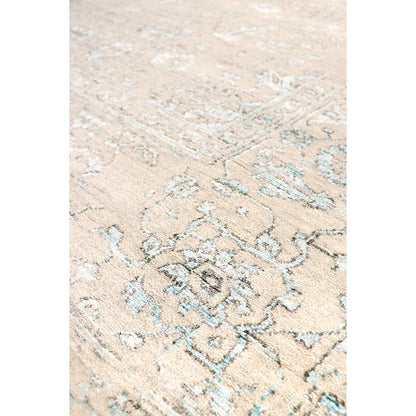 Transitional Hand-Knotted Bamboo Silk & Wool Area Rug