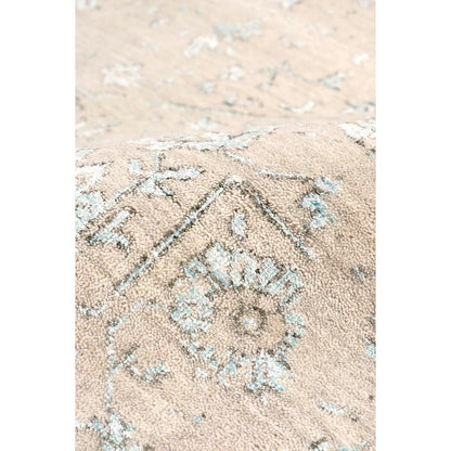 Transitional Hand-Knotted Bamboo Silk & Wool Area Rug