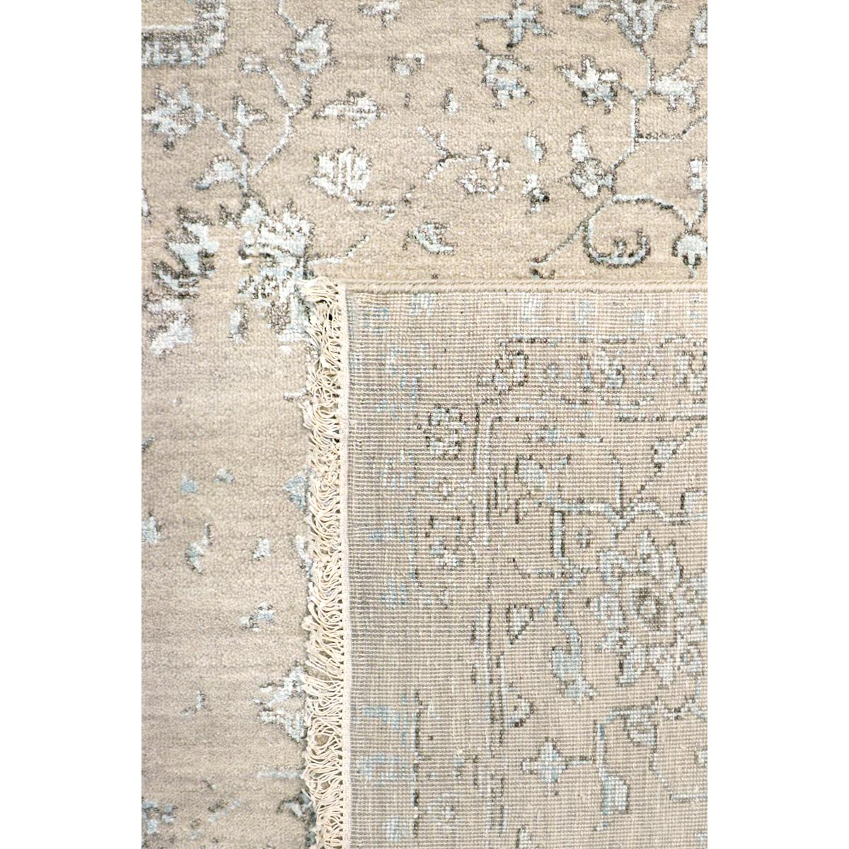 Transitional Hand-Knotted Bamboo Silk & Wool Area Rug
