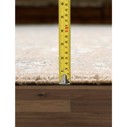 Transitional Hand-Knotted Bamboo Silk & Wool Area Rug