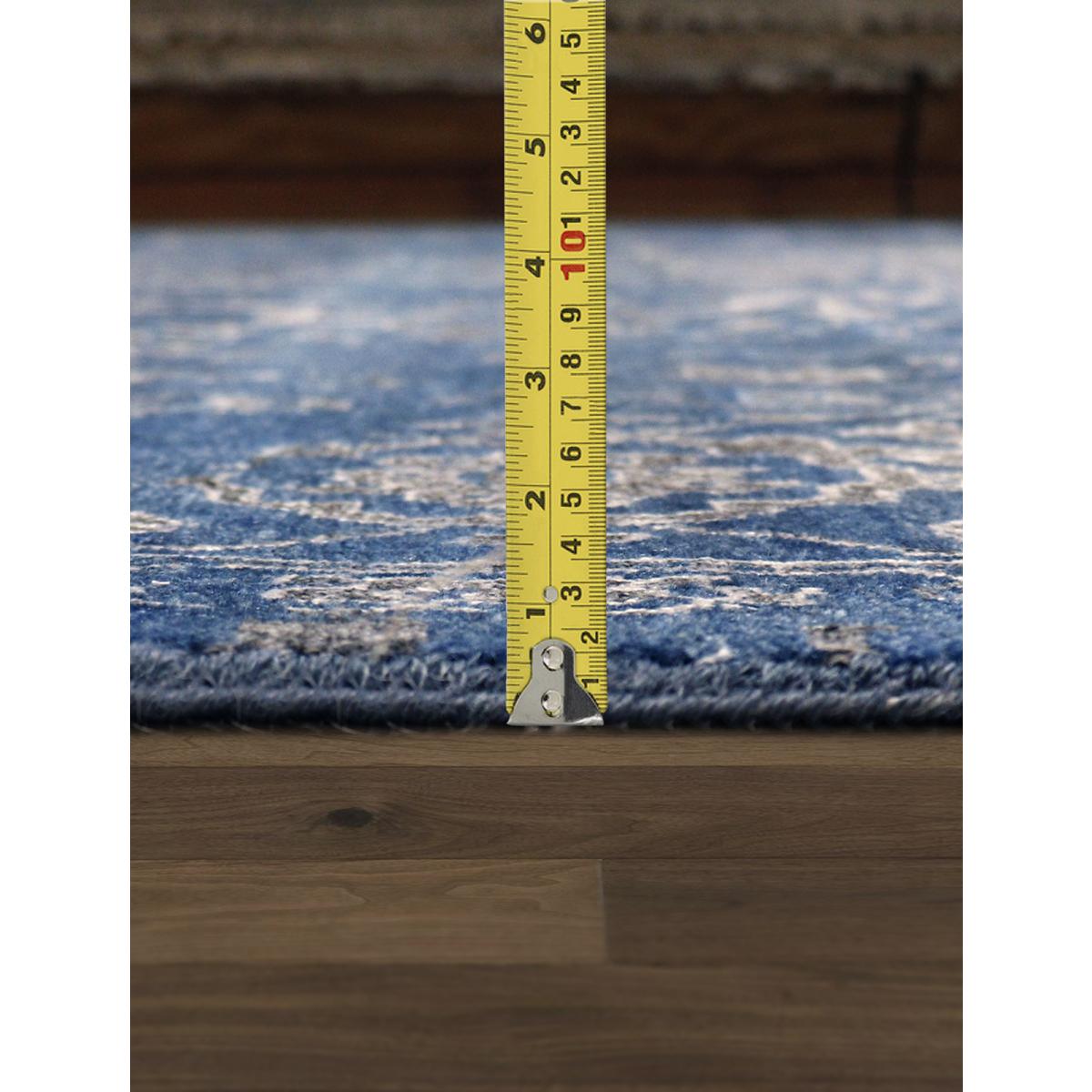 Transitional Hand-Knotted Bamboo Silk & Wool Area Rug