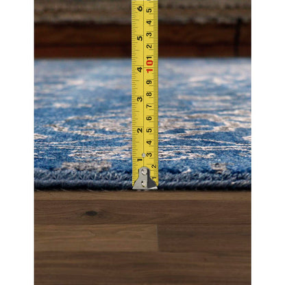 Transitional Hand-Knotted Bamboo Silk & Wool Area Rug