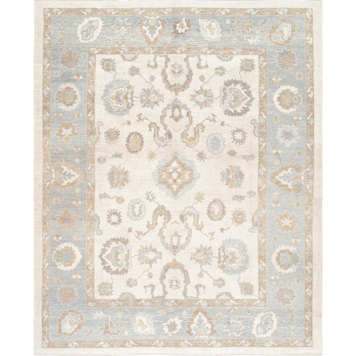 Oushak Hand-Knotted Wool Area Rug