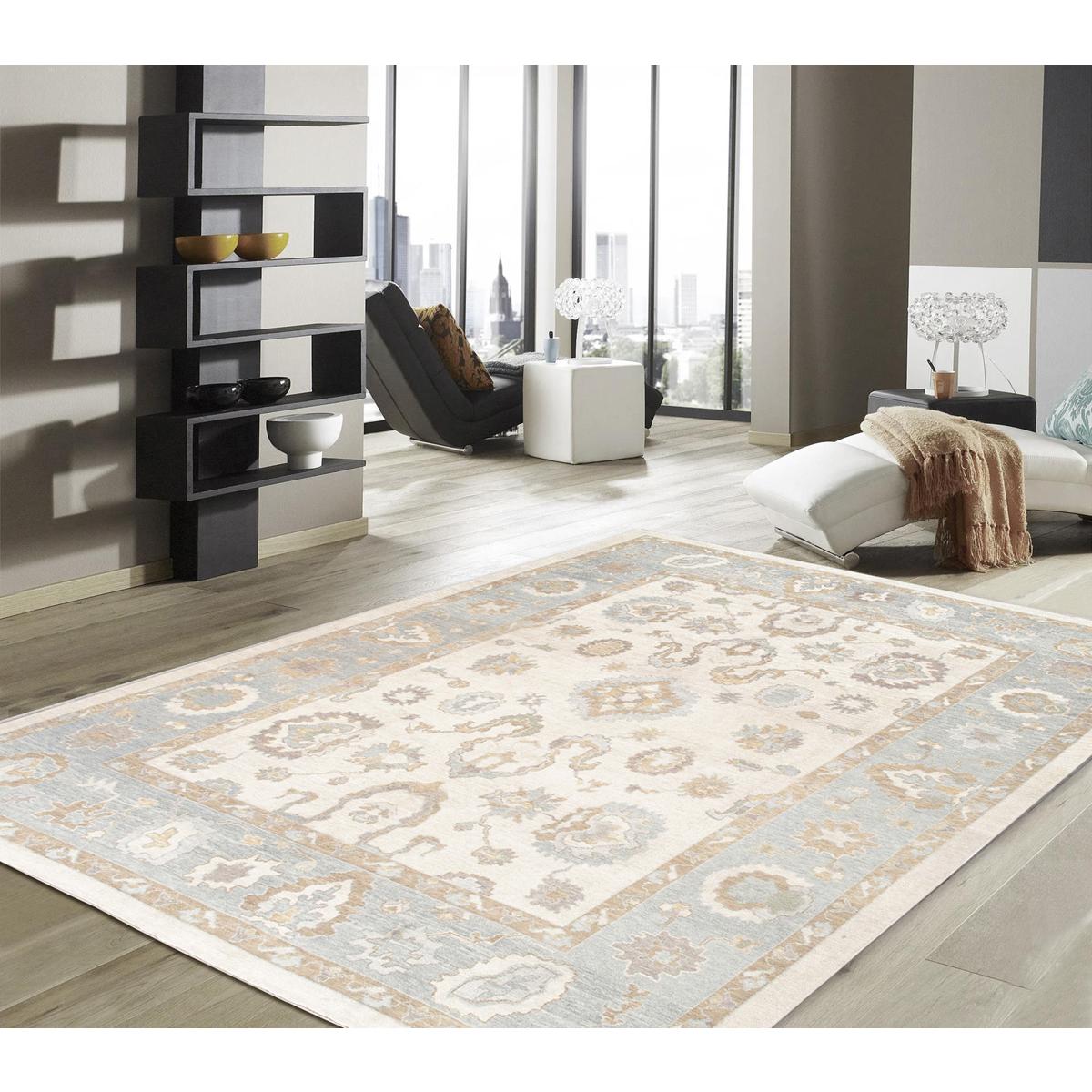 Oushak Hand-Knotted Wool Area Rug