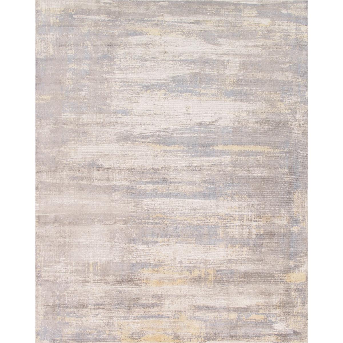 Modern Hand-Loomed Bamboo Silk & Wool Area Rug