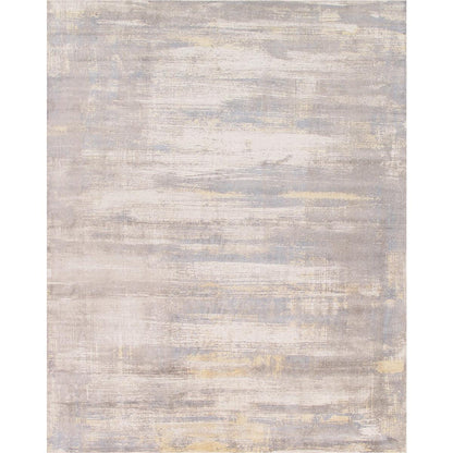 Modern Hand-Loomed Bamboo Silk & Wool Area Rug