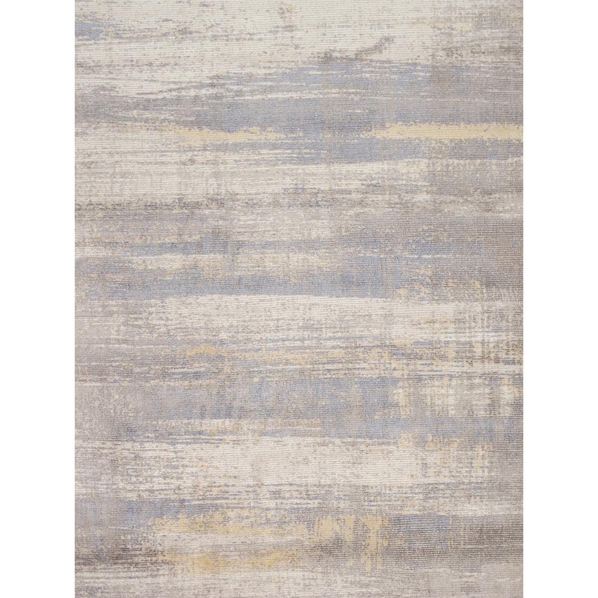 Modern Hand-Loomed Bamboo Silk & Wool Area Rug
