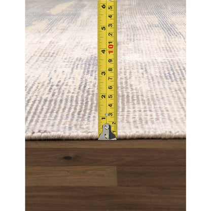 Modern Hand-Loomed Bamboo Silk & Wool Area Rug