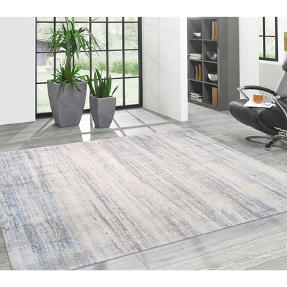Modern Hand-Loomed Bamboo Silk & Wool Area Rug