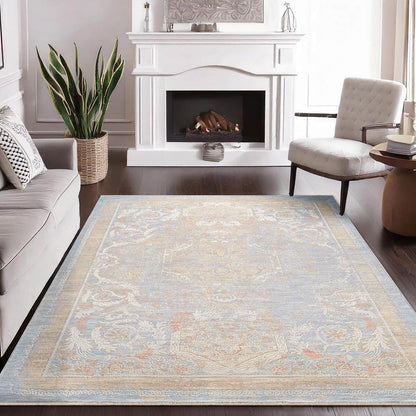 Amboise Design Light Blue/Ivory Area Rug