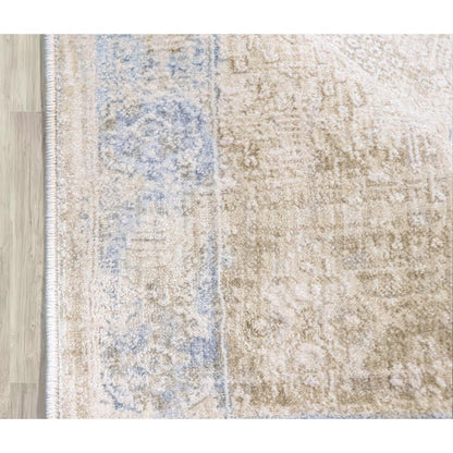 Eterna Design Beige/Light Blue Area Rug