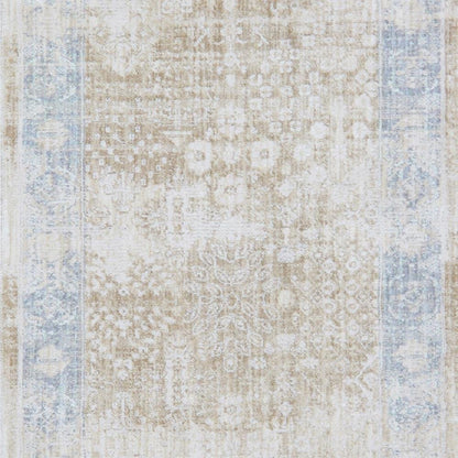 Eterna Design Beige/Light Blue Area Rug