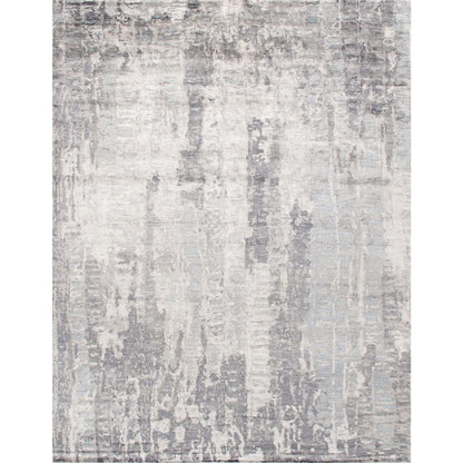 Modern Hand-Knotted Silk & Wool Area Rug
