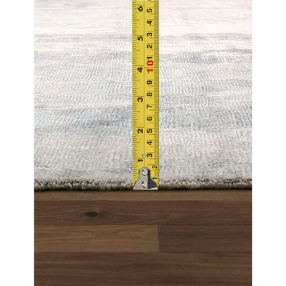 Modern Hand-Knotted Silk & Wool Area Rug