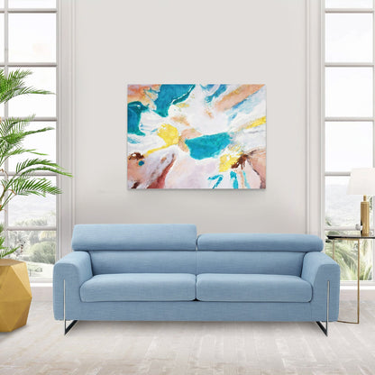 Chromatic — Hand-Painted Blue Abstract Oil Painting on Canvas