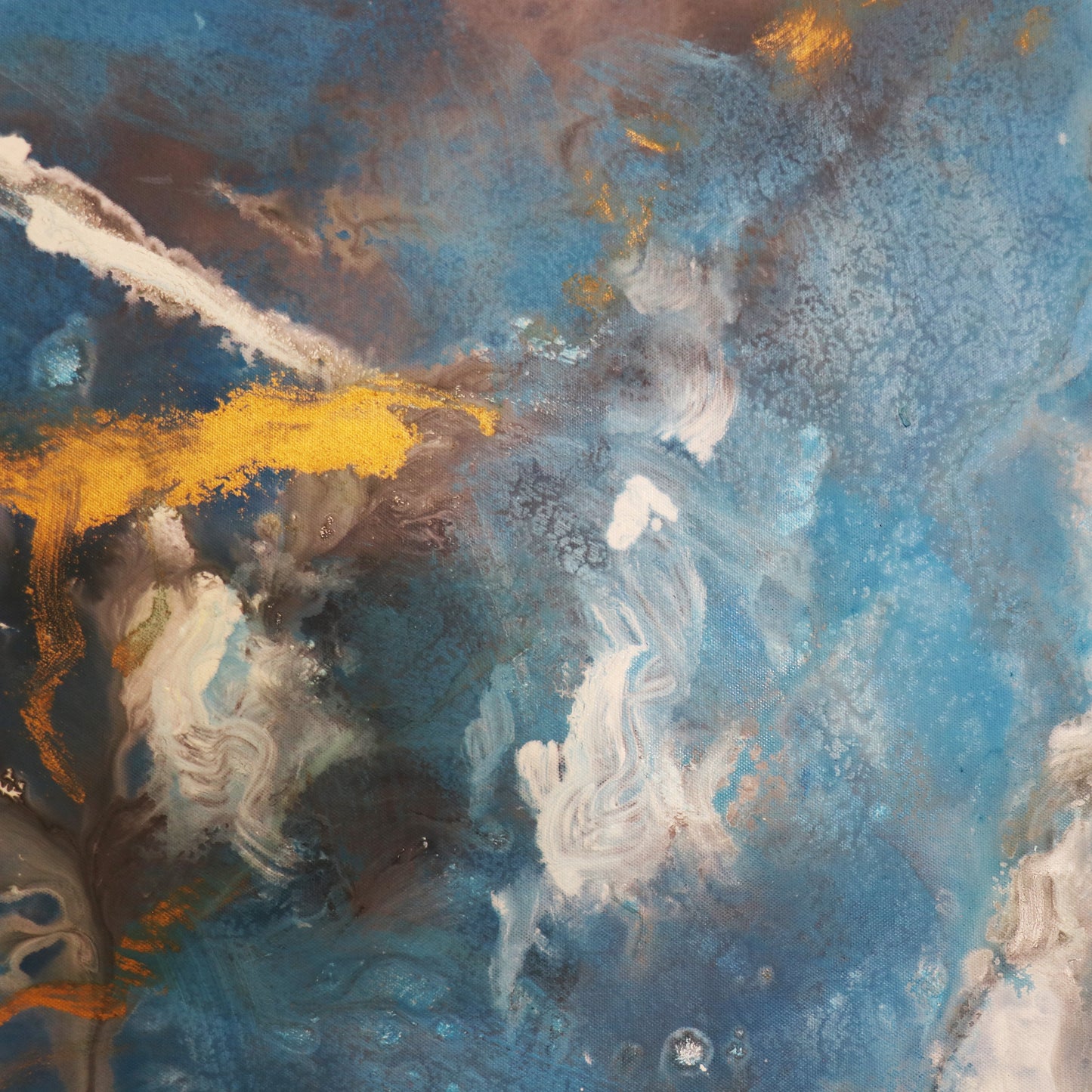 Cerulean — Hand-Painted Blue Abstract Oil Painting on Canvas