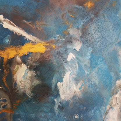 Cerulean — Hand-Painted Blue Abstract Oil Painting on Canvas