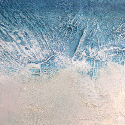 Celestial — Hand-Painted Blue Abstract Oil Painting on Canvas