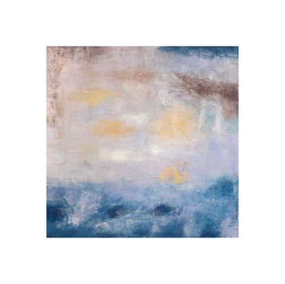 Celestial — Hand-Painted Blue Abstract Oil Painting on Canvas