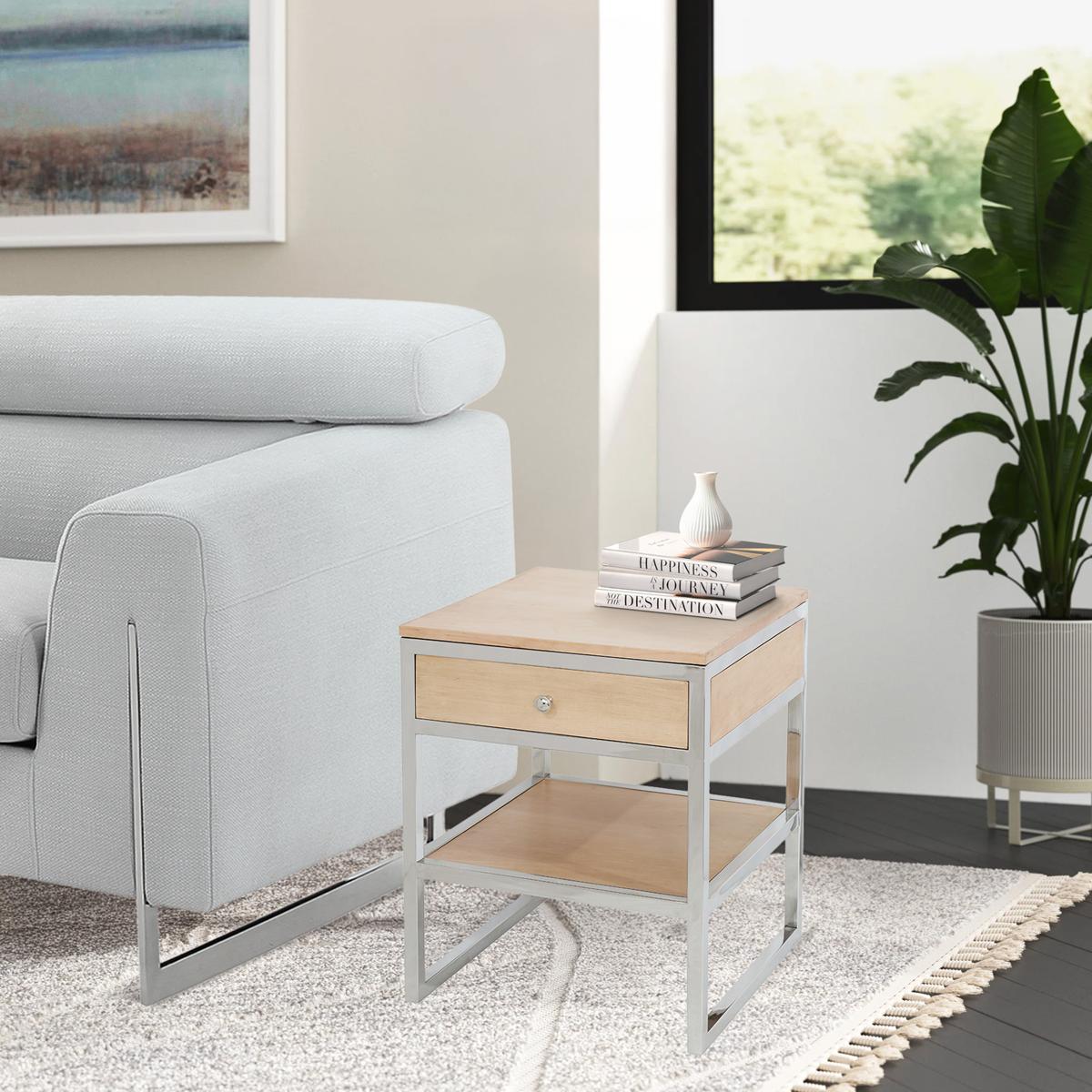 Haven Modern Side Table with Drawer
