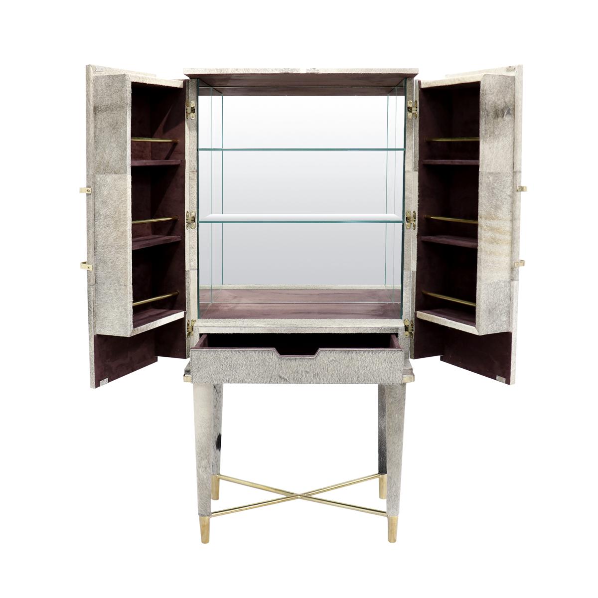 Safari Cowhide Bar Cabinet