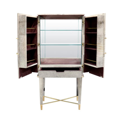 Safari Cowhide Bar Cabinet