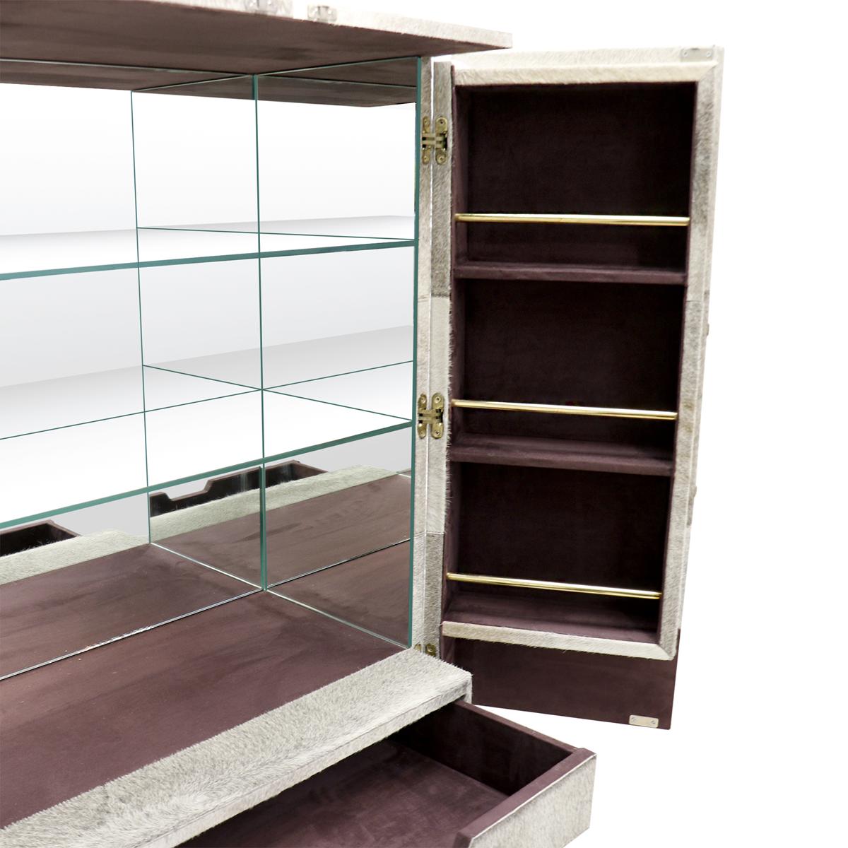 Safari Cowhide Bar Cabinet