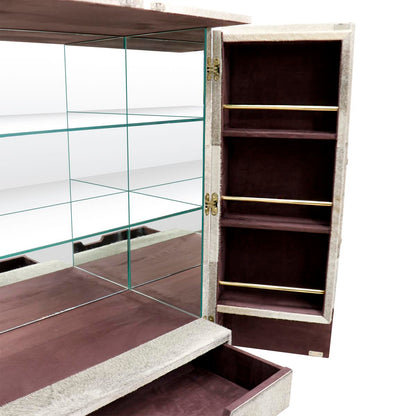 Safari Cowhide Bar Cabinet