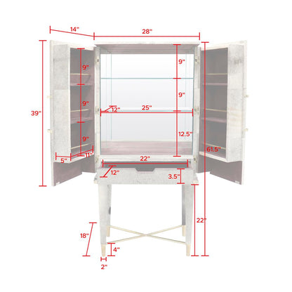 Safari Cowhide Bar Cabinet