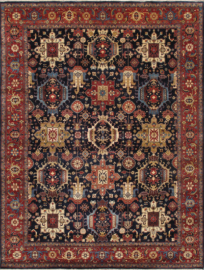 Azerbaijan Hand-Knotted Wool Area Rug
