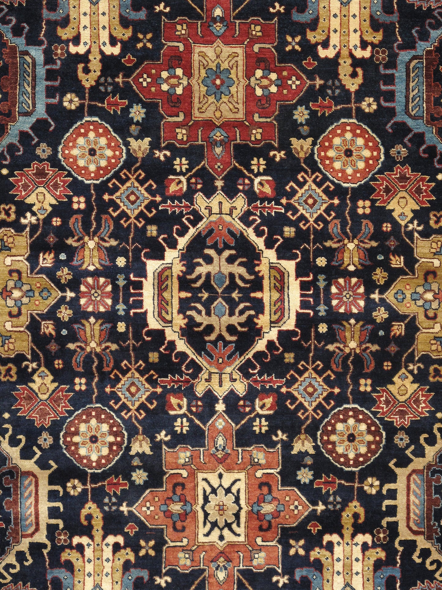 Azerbaijan Hand-Knotted Wool Area Rug