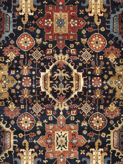 Azerbaijan Hand-Knotted Wool Area Rug