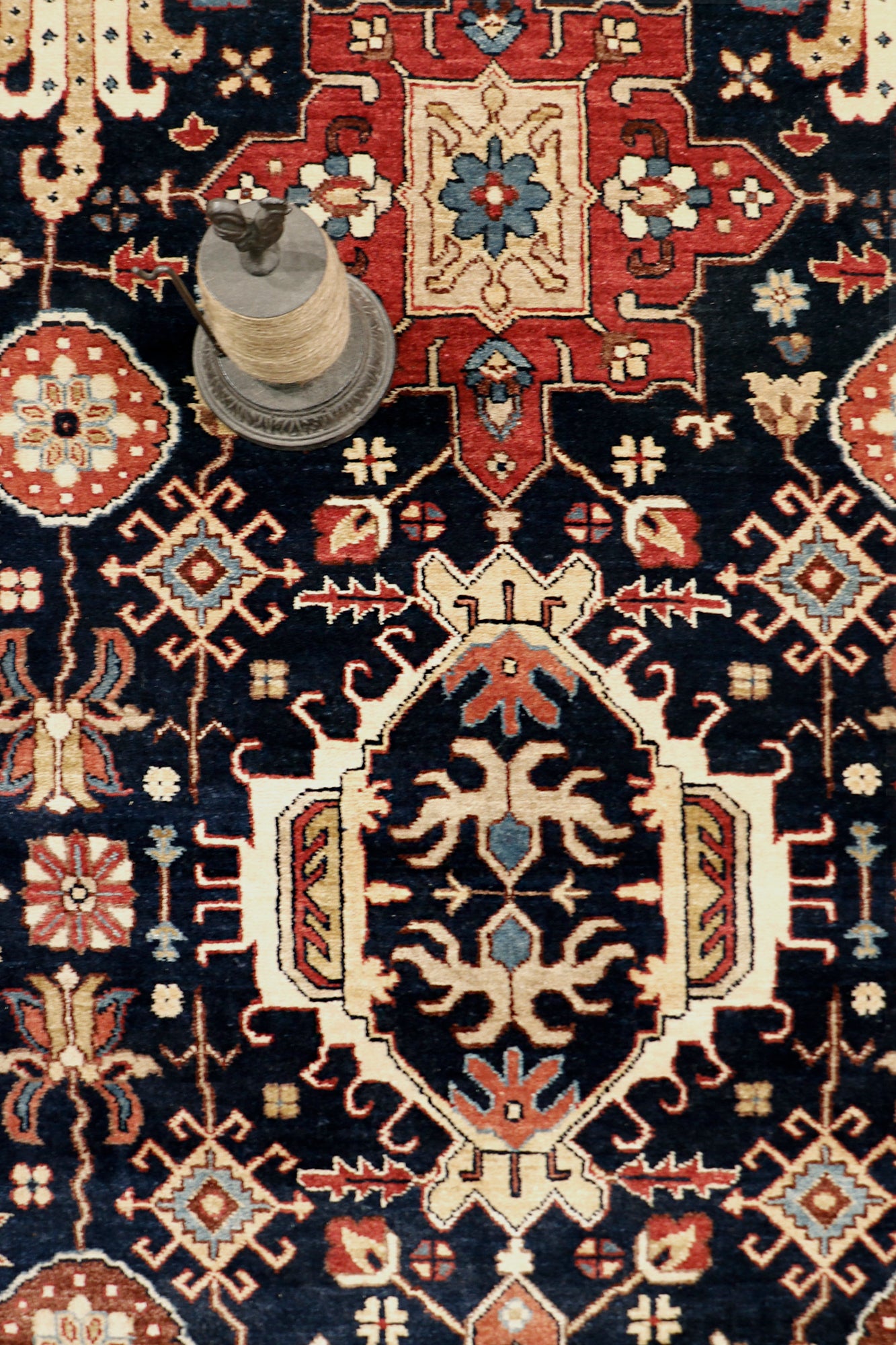 Azerbaijan Hand-Knotted Wool Area Rug