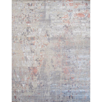 Modern Hand-Knotted Bamboo Silk & Wool Area Rug