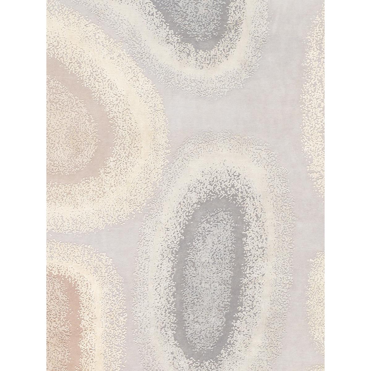 Modern Hand-Knotted Silk & Wool Area Rug