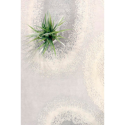 Modern Hand-Knotted Silk & Wool Area Rug