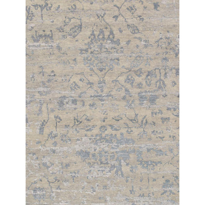 Transitional Hand-Knotted Bamboo Silk & Wool Area Rug