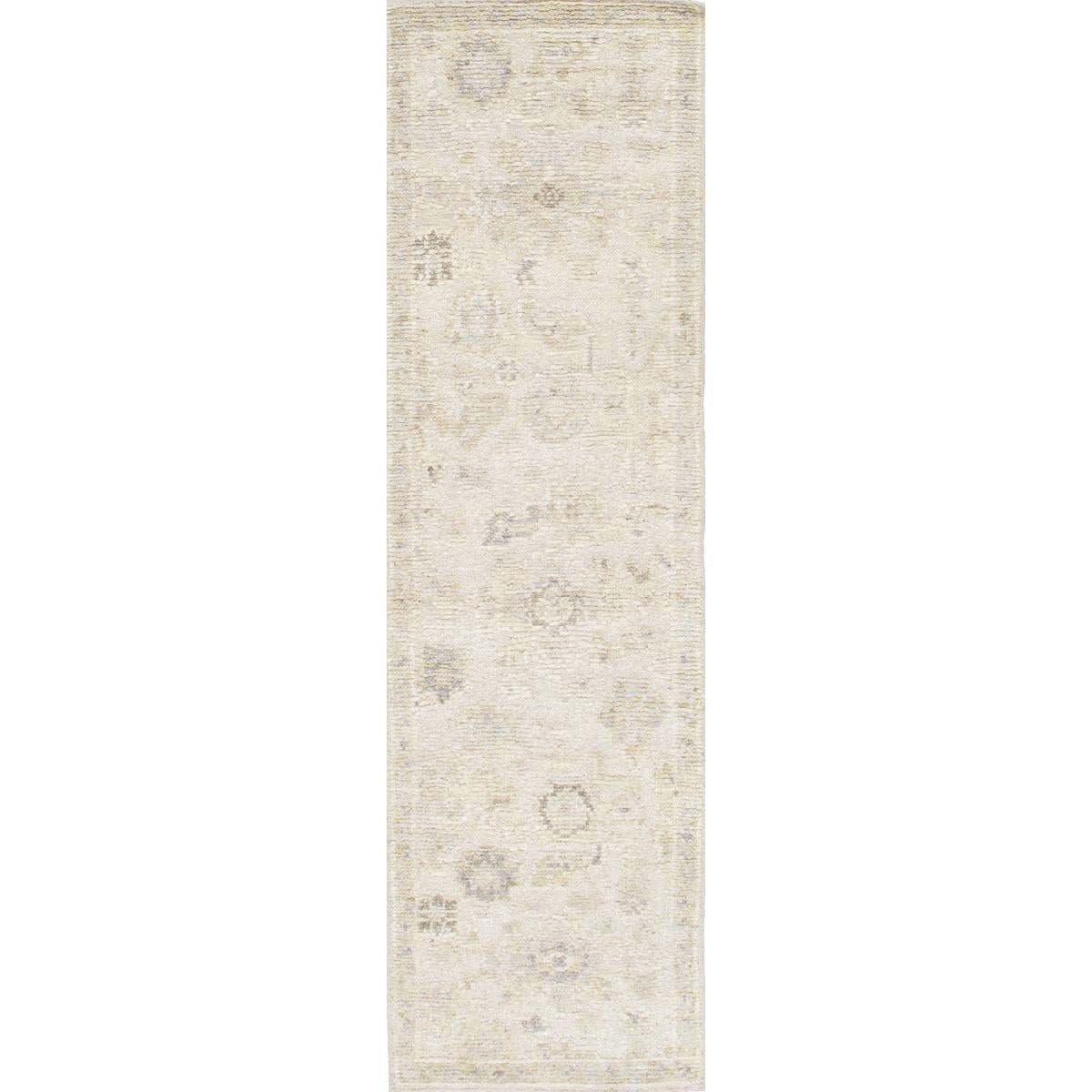 Oushak Hand-Knotted Tan Wool Area Rug