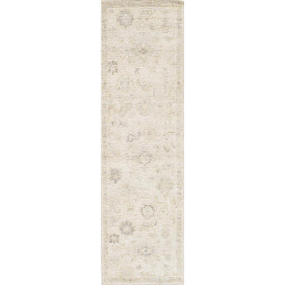 Oushak Hand-Knotted Tan Wool Area Rug
