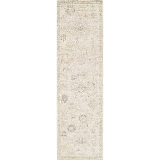 Oushak Hand-Knotted Tan Wool Area Rug
