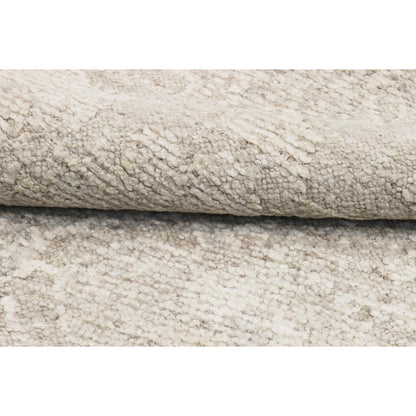Oushak Hand-Knotted Beige Wool Area Rug