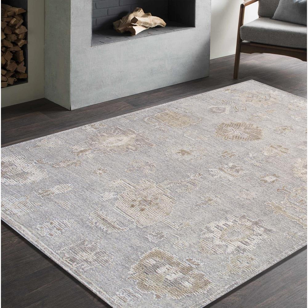 Oushak Silver/Multi Area Rug