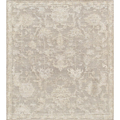 Oushak Hand-Knotted Taupe/Beige Wool Area Rug