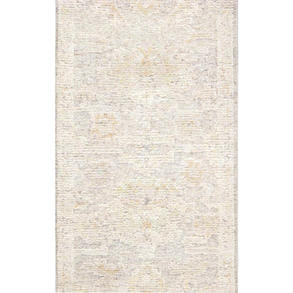 Oushak Hand-Knotted Silver/Multi Wool Area Rug