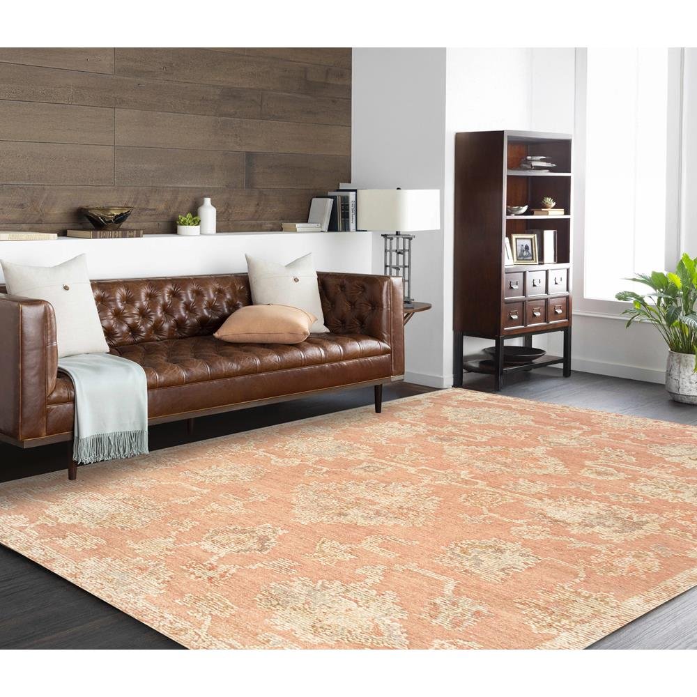 Oushak Salmon/Multi Area Rug