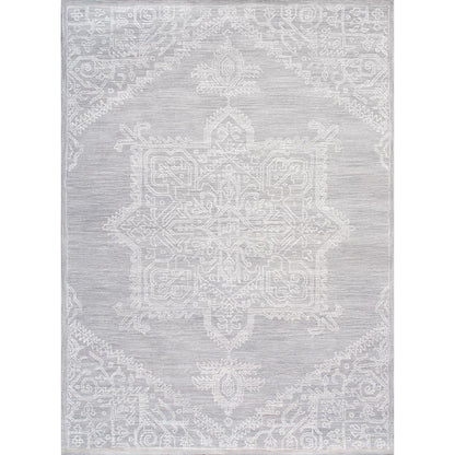 Modern Hand-Tufted Bamboo Silk & Wool Area Rug