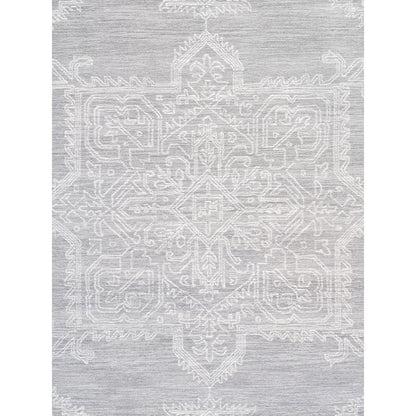 Modern Hand-Tufted Bamboo Silk & Wool Area Rug