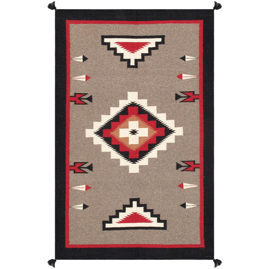 Tuscany Reversible Wool Mocha/Black Area Rug